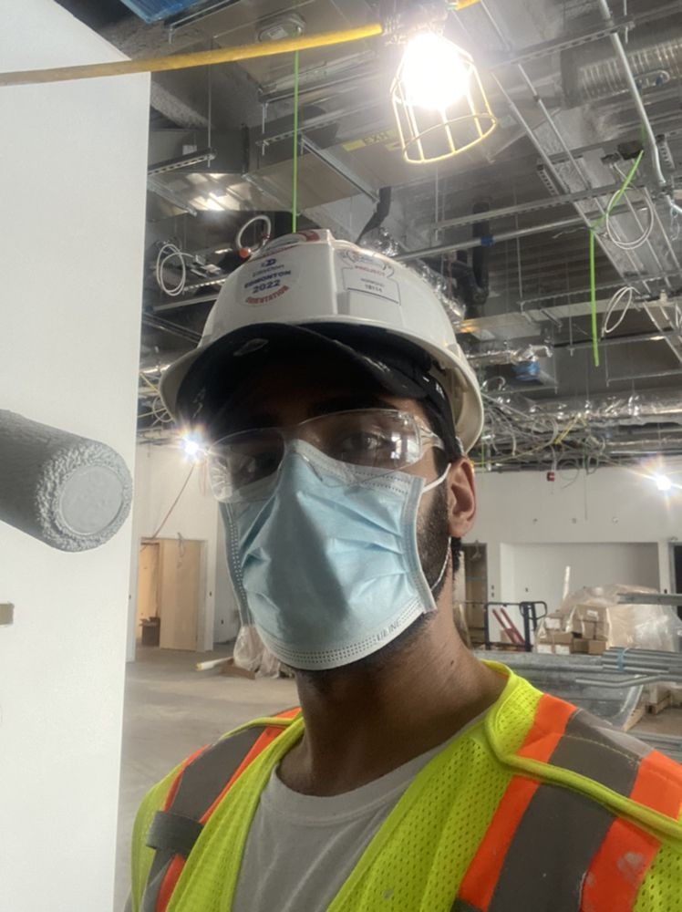 Commercial painting crew on a job site in Surrey, British Columbia